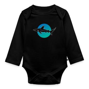 L’élégance mystique des requins des profondeurs - Body Bébé bio manches longues - noir - Devant