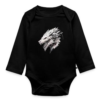 Mecha Tier Tiger Wolf Fuchs Cyborg Wildschwein - Baby Bio-Langarm-Body - Schwarz - Vorne