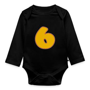 6 - Baby Bio-Langarm-Body - Schwarz - Vorne