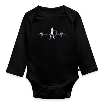 Heart of Gymnastics - Band & Rhythm - Organic Longsleeve Baby Bodysuit - black - Front