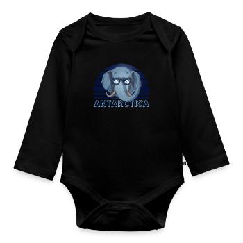 Antarctique - Body Bébé bio manches longues - noir - Devant