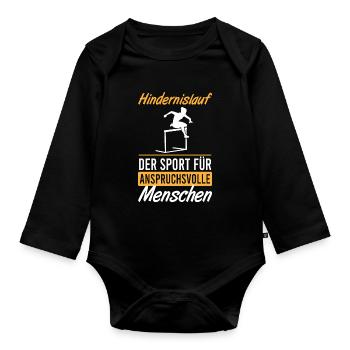 Elite Obstacle Course - Only for the Best - Organic Longsleeve Baby Bodysuit - black - Front