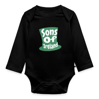 Sons Of Ireland: Embrace Celtic Charm & Tradition - Organic Longsleeve Baby Bodysuit - black - Front