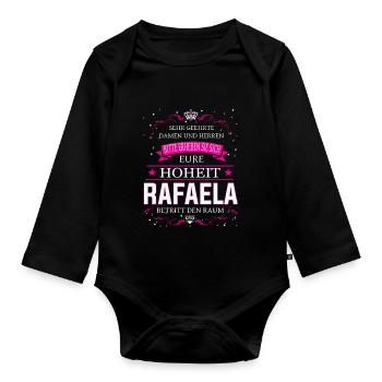 Votre Altesse Rafaela entre dans la pièce - Body Bébé bio manches longues - noir - Devant
