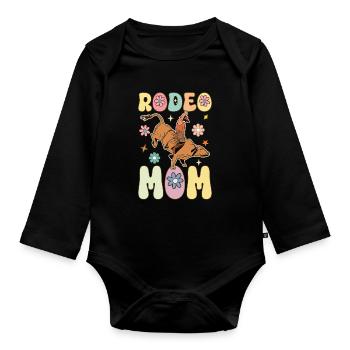 Groovy Western Country Bull Rider - Body Bébé bio manches longues - noir - Devant