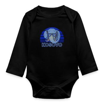 Kosovo (en anglais) - Body Bébé bio manches longues - noir - Devant