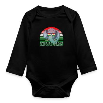 Kurdistan - Organic Longsleeve Baby Bodysuit - black - Front