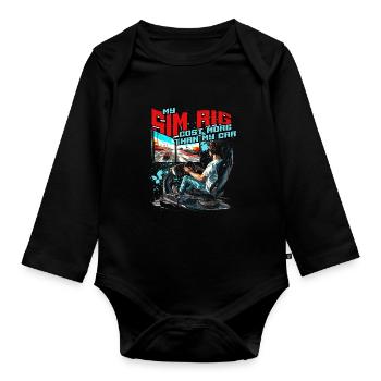 Sim Racing My Sim Rig Costs More Than My Car - Organic Longsleeve Baby Bodysuit - black - Front