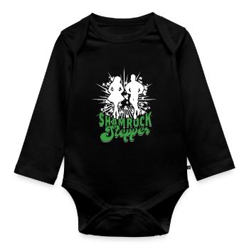 Danse irlandaise Irischer Tanz Feis Shamrock Stepper - Body Bébé bio manches longues - noir - Devant