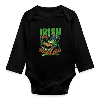 Danse irlandaise Irischer Tanz Irlandais J’avais dansé - Body Bébé bio manches longues - noir - Devant