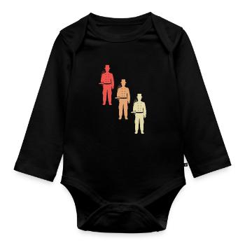Bunte Welt der Schornsteinfeger - Baby Bio-Langarm-Body - Schwarz - Vorne
