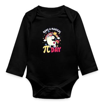 Pi-Tag Einen magischen Pi-Tag haben - Baby Bio-Langarm-Body - Schwarz - Vorne