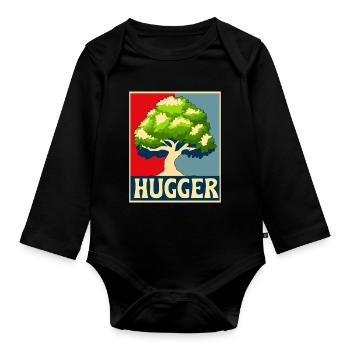 Environmentalist, Nature Lover - Organic Longsleeve Baby Bodysuit - black - Front