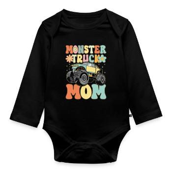 Groovy Camion Amant Maman Femme - Body Bébé bio manches longues - noir - Devant