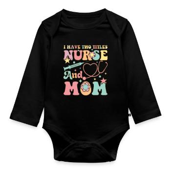 Groovy Allaitement Maman RN - Body Bébé bio manches longues - noir - Devant