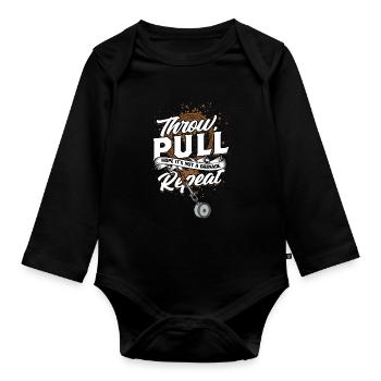 Aimant pêche jeter l’espoir que ce n’est pas une répétition de grenade - Body Bébé bio manches longues - noir - Devant