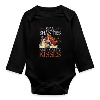 Seemannslieder Sea Shanties And Salty Kisses - Baby Bio-Langarm-Body - Schwarz - Vorne