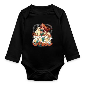 Shanty Chor Seemannslieder Shanty Chic - Baby Bio-Langarm-Body - Schwarz - Vorne
