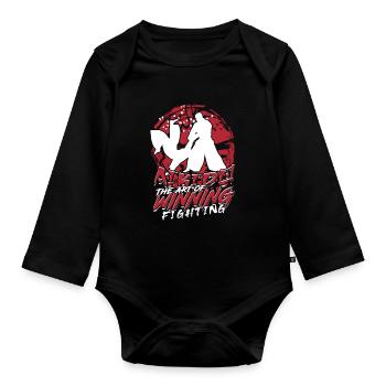 Aikido The Art Of Winning Fighting Aikidoka - Organic Longsleeve Baby Bodysuit - black - Front