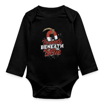 Magnet Fishing Bounty Beneath The Blue - Organic Longsleeve Baby Bodysuit - black - Front