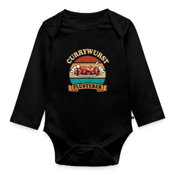 Currywurst Flüsterer - Baby Bio-Langarm-Body - Schwarz - Vorne