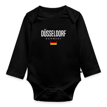 Düsseldorf - Baby Bio-Langarm-Body - Schwarz - Vorne