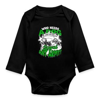 Ant Breeder Ant Breeding Ants - Organic Longsleeve Baby Bodysuit - black - Front
