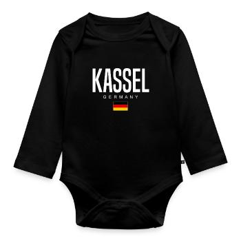 Kassel - Organic Longsleeve Baby Bodysuit - black - Front