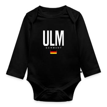Ulm - Body Bébé bio manches longues - noir - Devant