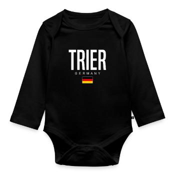 Trier - Organic Longsleeve Baby Bodysuit - black - Front