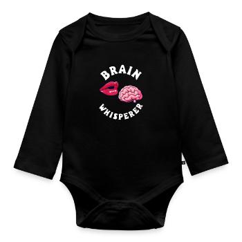 Psychologist Brain Whisperer - Organic Longsleeve Baby Bodysuit - black - Front