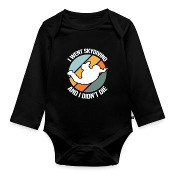 Fallschirmspringen Fallschirmspringer - Baby Bio-Langarm-Body - Schwarz - Vorne