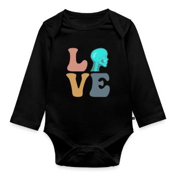LOVE X-ray Technician Radiology Radiology Technology - Organic Longsleeve Baby Bodysuit - black - Front