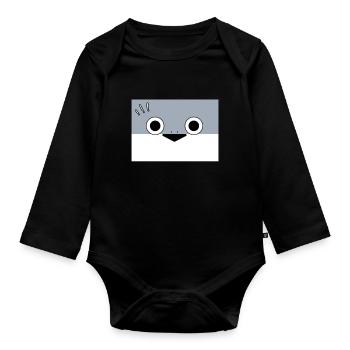 Sacambaspis Poisson ancien Meme Caution - Body Bébé bio manches longues - noir - Devant