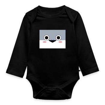Sacambaspis Ancient Fish Meme Cute - Organic Longsleeve Baby Bodysuit - black - Front