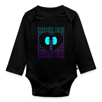 Dialyse-Techniker Dialyse-Techniker Retro-Hämodial - Baby Bio-Langarm-Body - Schwarz - Vorne