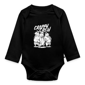 Capybara Wasserschwein - Organic Longsleeve Baby Bodysuit - black - Front
