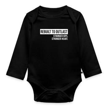 Hip Replacement Surgery Arthroplasty - Organic Longsleeve Baby Bodysuit - black - Front