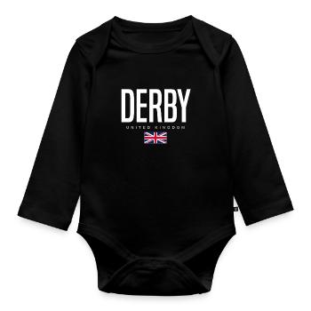 Derby, Royaume-Uni - Body Bébé bio manches longues - noir - Devant