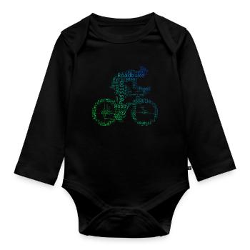 Femmes Hommes Vélo de route Vélo de route Vélo de route Vélo de route - Body Bébé bio manches longues - noir - Devant