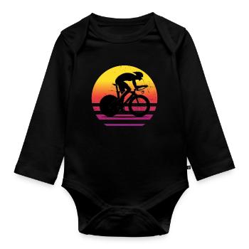 Femmes Vélo de route Hommes Cyclistes de route Vélo de route - Body Bébé bio manches longues - noir - Devant