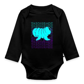 Ours d’eau tardigrade Microbiologie Retro - Body Bébé bio manches longues - noir - Devant
