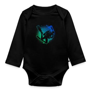 Plongeur Femme Plongeur Plongeur Homme - Body Bébé bio manches longues - noir - Devant