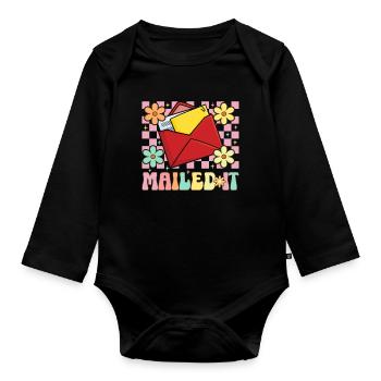 Dispatched Postal Service Postal Employee Letter Carriers - Organic Longsleeve Baby Bodysuit - black - Front