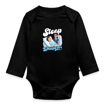 Anesthesia Nurse Sleep Whisperer - Organic Longsleeve Baby Bodysuit - black - Front