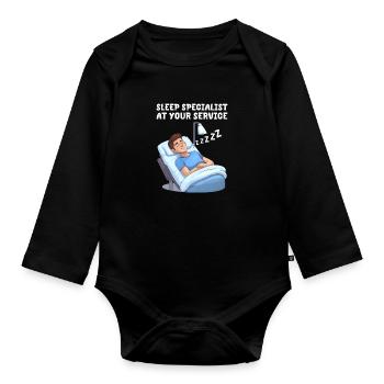 Anesthesia Nurse Sleep Specialist At Your Service - Organic Longsleeve Baby Bodysuit - black - Front