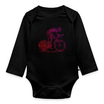 Road Bike Road Cyclist Road Bike Road Cycling - Organic Longsleeve Baby Bodysuit - black - Front