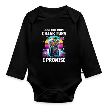 Chewing gum machine - Organic Longsleeve Baby Bodysuit - black - Front