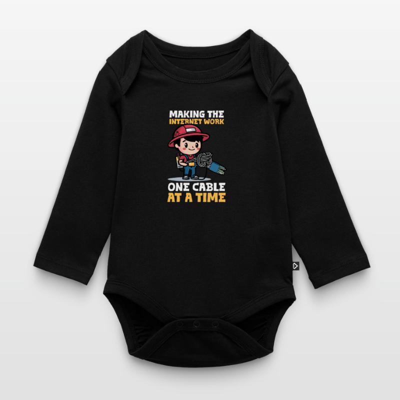 Network Engineering Making Internet Work Organic Longsleeve Baby Bodysuit