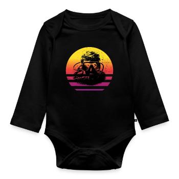 Men's Scuba Diving Diving Diving Scuba Diver - Organic Longsleeve Baby Bodysuit - black - Front